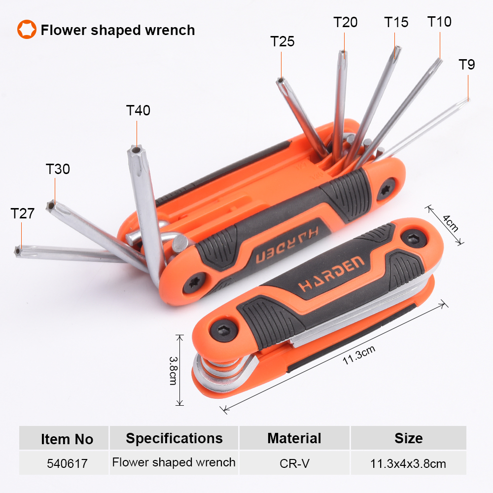 JUEGO DE LLAVES TORX PLEGABLE 8 EN 1 - Imagen 8