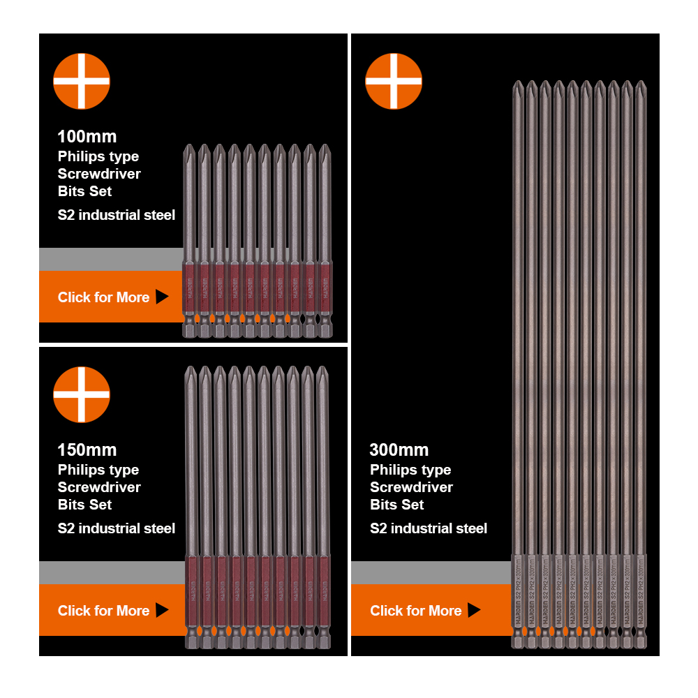 10PCS PH2X300MM PUNTAS BITS - Imagen 2